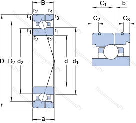 Подшипник 7010 ACB/HCP 4AL