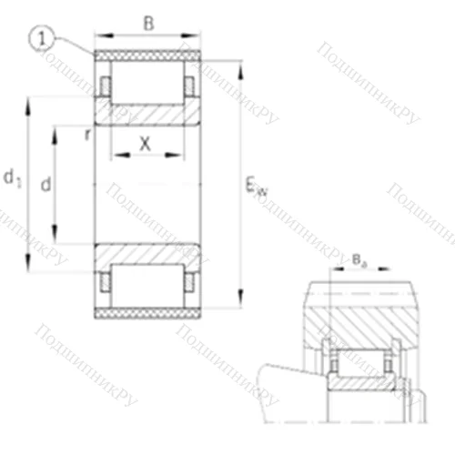 Подшипник роликовый радиальный RN 2317-E-MPBX