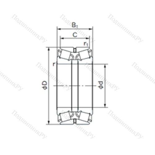 Подшипник роликовый радиально-упорный 105KBE 02