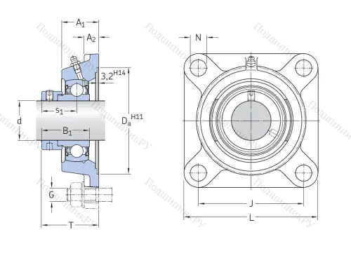 Подшипниковый узел FY 30 FM в Москве