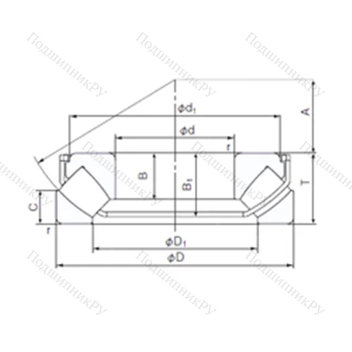 Подшипник роликовый упорно-радиальный 29317EX