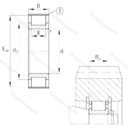 Подшипник роликовый радиальный RSL 182228-A