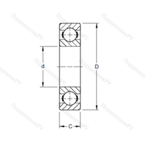 Подшипник шариковый радиальный 317K