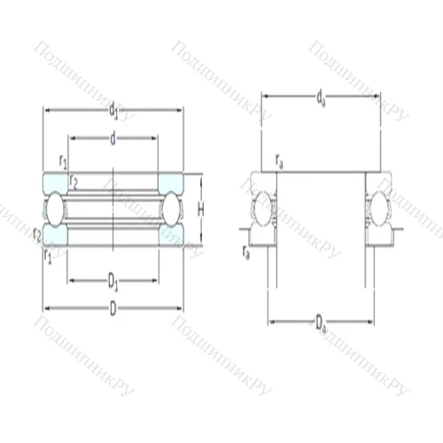 Подшипник шариковый упорный 51409 от производителя  SKF
