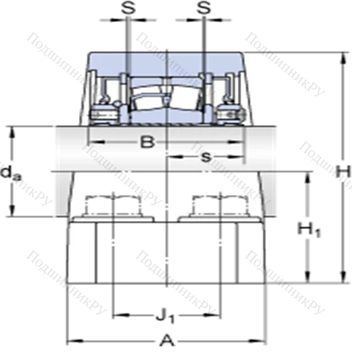Стационарные роликоподшипниковые узлы (SKF ConCentra, для дюймовых валов) FSYE 3 15/16 N