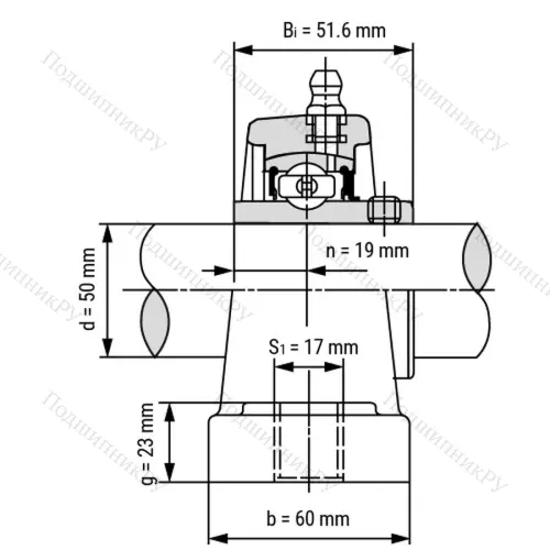 Подшипниковый узел SSUCPPL 210 - Вал: 50 мм от производителя  LPZ