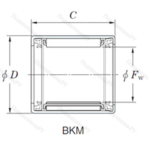 Подшипник игольчатый радиальный BKM 172515