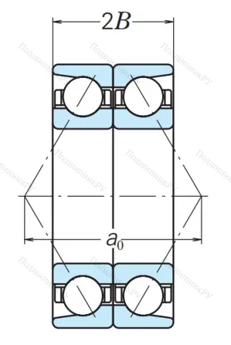 Радиально-упорный шариковый подшипник 6-466322 Л в Москве
