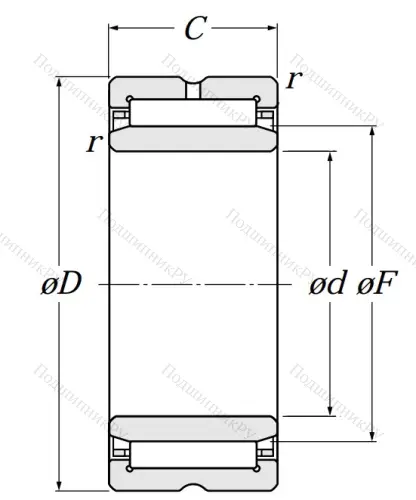Игольчатый подшипник NA 6915 R