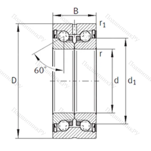 Подшипник шариковый упорно-радиальный ZKLN 1034-2Z