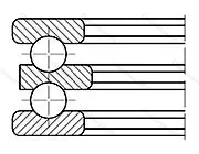 Подшипник 52209/P 6HWS размер 35/45x73x37