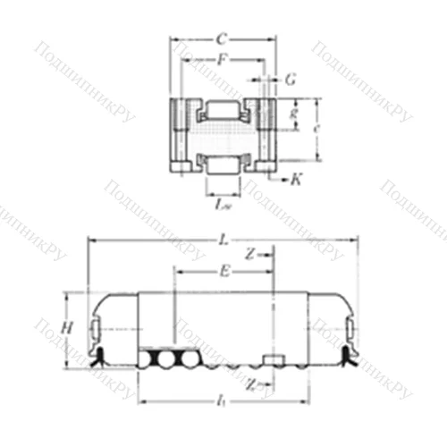 Подшипник роликовый линейный RLM 38?134