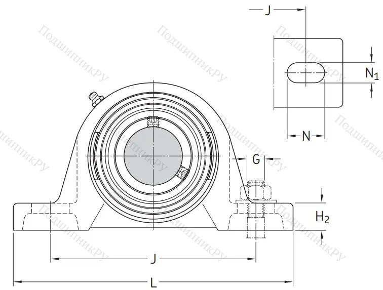 Подшипниковый корпус SY 506 M (P 206)