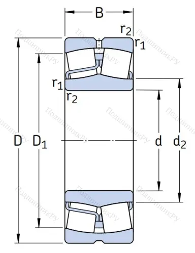 Сферический роликовый подшипник 22215 E/C 3 от производителя  SKF