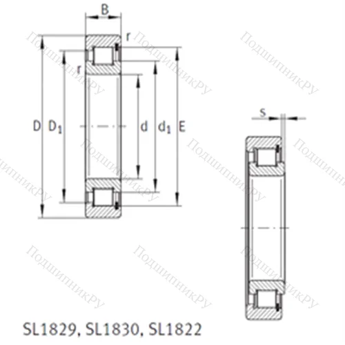Подшипник роликовый радиальный SL 181892-E