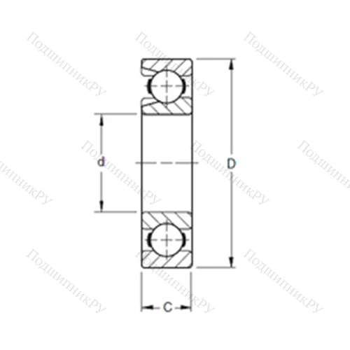 Подшипник шариковый радиальный 319W
