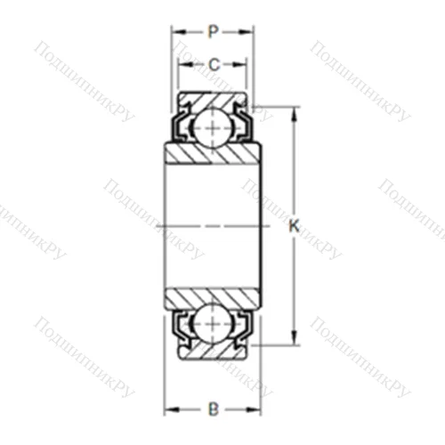 Подшипник шариковый радиальный 38KVLL