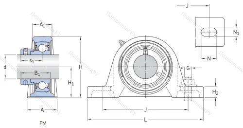 Подшипниковый узел SY 60 FM в Москве