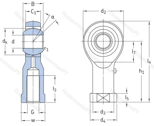 Наконечник штока с внутренней резьбой SILKAC 20 M в Москве