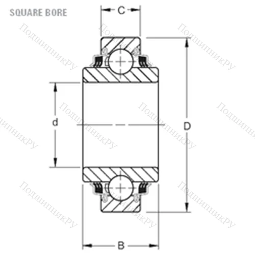 Подшипник шариковый радиальный W 208PP 8