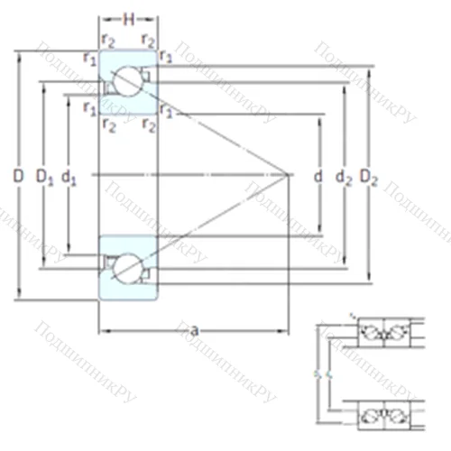 Подшипник шариковый упорно-радиальный BSA 305 CG