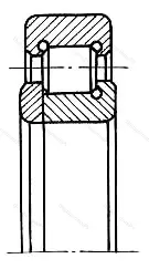 Модификация подшипника 592708М1 размер 40x77,5x18,5