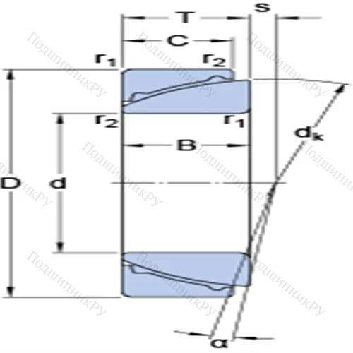 Радиально-упорные сферические подшипники скольжения, не требующие техобслуживания GAC 35 F