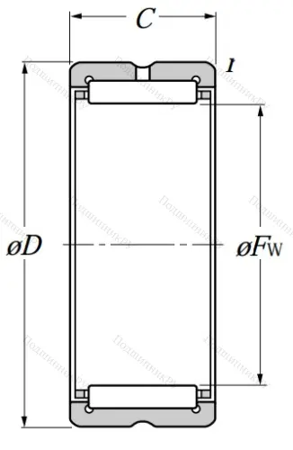 Игольчатый подшипник NK 14/20 R от производителя  NTN