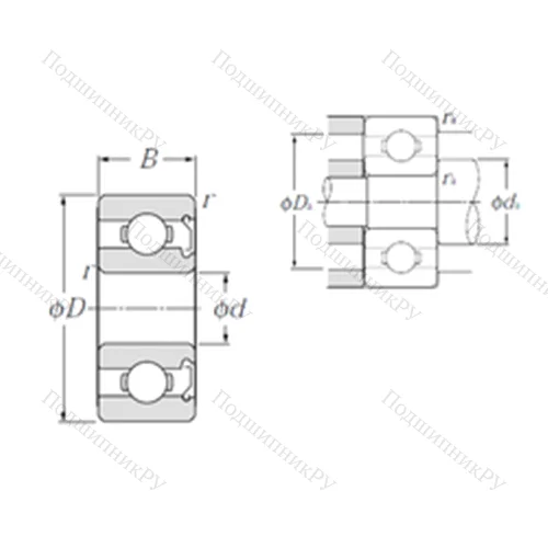 Подшипник шариковый радиальный WBC 3-9ZA