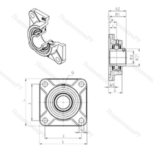 Подшипниковый узел шариковый радиальный UCF 211 от производителя  SNR