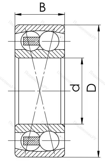 Двухрядный шариковый подшипник 1609 (2309)