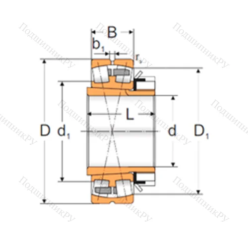Подшипник роликовый радиальный самоцентрирующийся 22226 KMBW 33+H 3126
