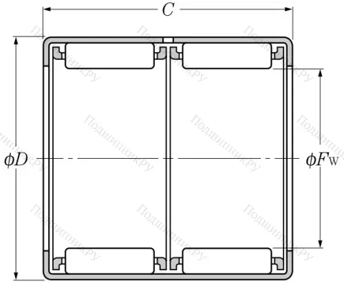 Игольчатый подшипник HK 1622 ZWD от производителя  NTN