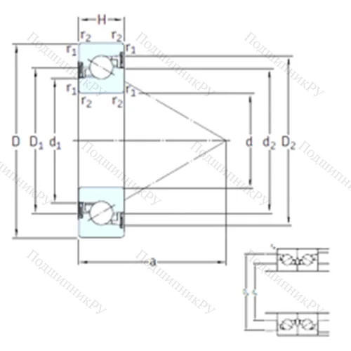 Подшипник шариковый упорно-радиальный BSA 204 CG-2RZ