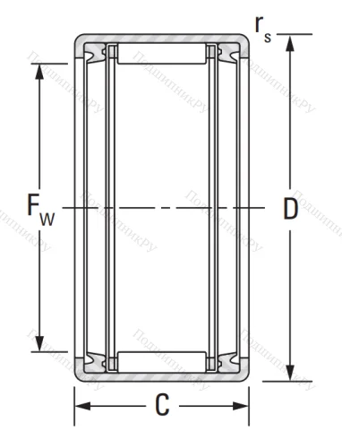 Игольчатый подшипник HK 3520 2RS от производителя  KOYO