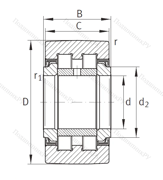 Подшипник PWTR 4090 2RS XL