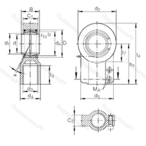 Подшипник скольжения сферический GIHN-K 90 LO