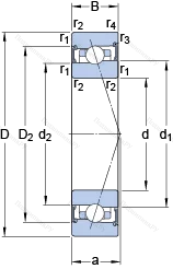 Подшипник S 7010 ACB/HCP 4A