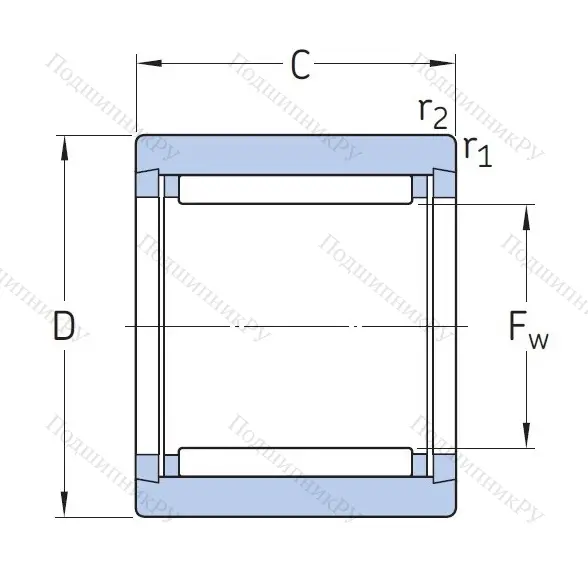 Игольчатый подшипник NK 7/12 TN