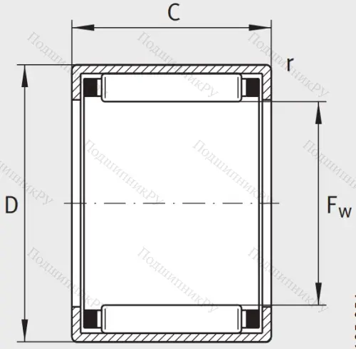 Игольчатый подшипник HK 6020