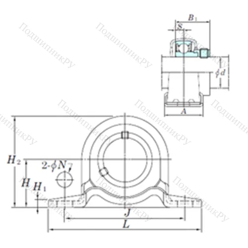 Подшипниковый узел шариковый радиальный SAPP 205