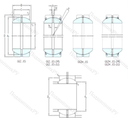 Подшипник скольжения сферический GEZ 312ES