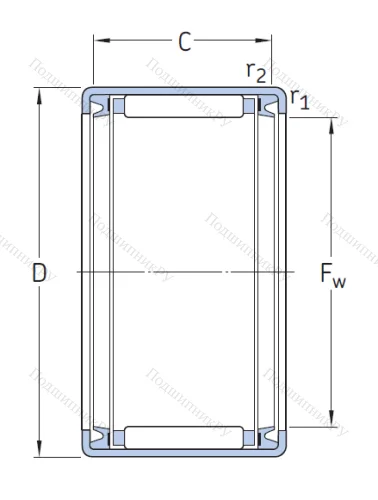 Игольчатый подшипник HK 1014 2RS от производителя  SKF
