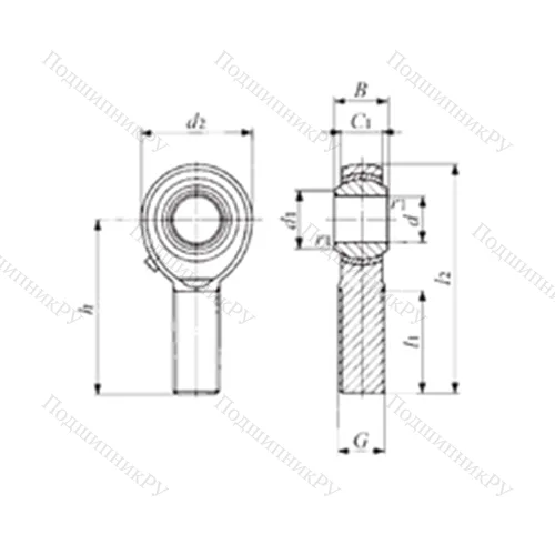 Подшипник скольжения сферический POS 4
