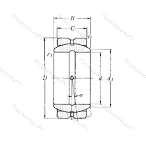 Подшипник скольжения сферический SA 2-44B