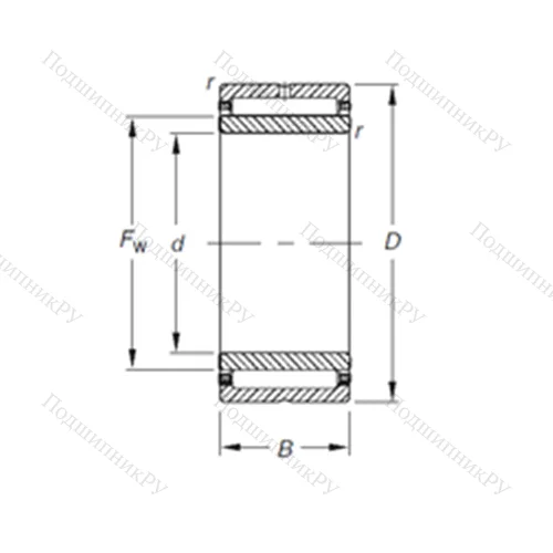 Подшипник игольчатый радиальный NKJ 10/20