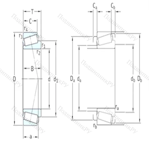Подшипник роликовый радиально-упорный 67985/67920/HA 3VQ 117