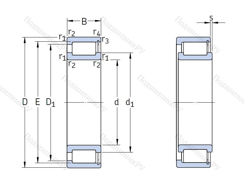 Роликовый цилиндрический подшипник NCF 2976 V