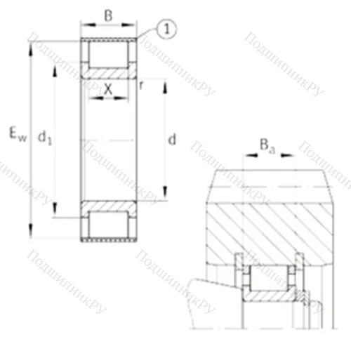 Подшипник роликовый радиальный RSL 182319-A