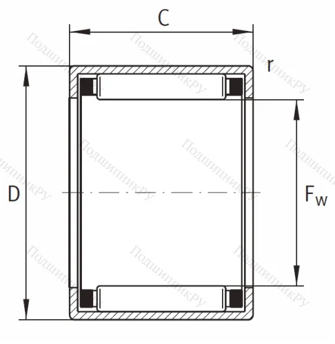 Игольчатый подшипник HK 0808 от производителя  SKF